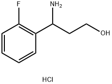 3-AMINO-3-(2-FLUORO-PHENYL)-PROPAN-1-OL HYDROCHLORIDE 구조식 이미지