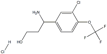 3-AMINO-3-[3-CHLORO-4-(TRIFLUOROMETHOXY)PHENYL]PROPAN-1-OL HYDROCHLORIDE 구조식 이미지