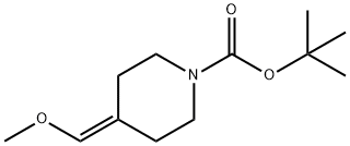 1-Piperidinecarboxylic acid, 4-(methoxymethylene)-, 1,1-dimethylethyl ester Structure