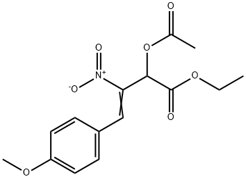 Ethyl 2-acetoxy-4-(4-methoxyphenyl)-3-nitrobut-3-enoate Structure