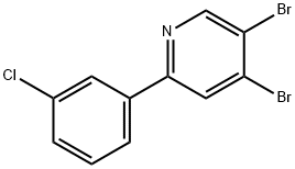 3,4-Dibromo-6-(3-chlorophenyl)pyridine 구조식 이미지