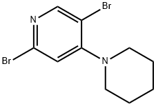 2,5-Dibromo-4-(piperidin-1-yl)pyridine 구조식 이미지