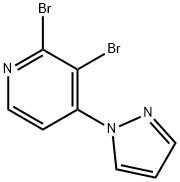2,3-Dibromo-4-(1H-pyrazol-1-yl)pyridine Structure