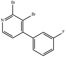 2,3-Dibromo-4-(3-fluorophenyl)pyridine 구조식 이미지