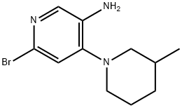 2-Bromo-5-amino-4-(3-methylpiperidin-1-yl)pyridine Structure