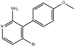 2-Amino-4-bromo-3-(4-methoxyphenyl)pyridine 구조식 이미지