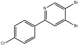 3,4-Dibromo-6-(4-chlorophenyl)pyridine Structure