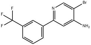 4-Amino-3-bromo-6-(3-trifluoromethylphenyl)pyridine Structure