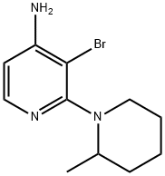 3-BROMO-2-(2-METHYLPIPERIDIN-1-YL)PYRIDIN-4-AMINE 구조식 이미지