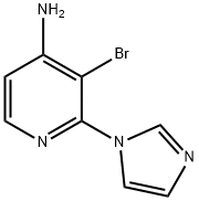 3-BROMO-2-(1H-IMIDAZOL-1-YL)PYRIDIN-4-AMINE 구조식 이미지