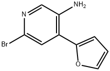 2-Bromo-5-amino-4-(2-furyl)pyridine Structure