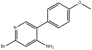 2-Bromo-4-amino-5-(4-methoxyphenyl)pyridine Structure