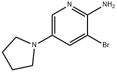 3-Bromo-2-amino-5-(pyrrolidino)pyridine 구조식 이미지