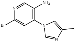 2-Bromo-5-amino-4-(4-methylimidazol-1-yl)pyridine Structure