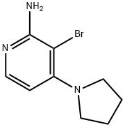 2-Amino-3-bromo-4-(pyrrolidino)pyridine 구조식 이미지