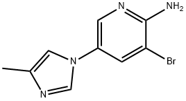 2-Amino-3-bromo-5-(4-methylimidazol-1-yl)pyridine 구조식 이미지