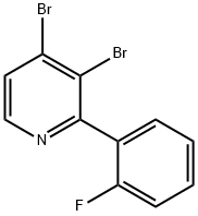 3,4-Dibromo-2-(2-fluorophenyl)pyridine Structure