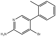 2-Amino-4-bromo-5-(2-tolyl)pyridine Structure