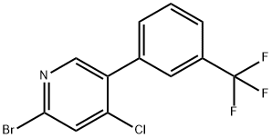 2-Bromo-4-chloro-5-(3-trifluoromethylphenyl)pyridine Structure