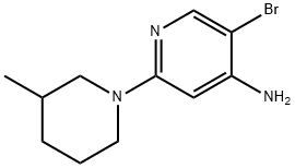 5-BROMO-2-(3-METHYLPIPERIDIN-1-YL)PYRIDIN-4-AMINE Structure