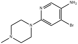 4-Bromo-3-amino-6-(N-methylpiperazin-1-yl)pyridine Structure