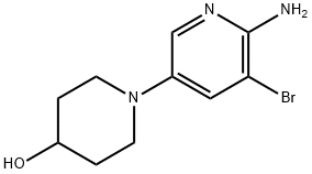 2-Amino-3-bromo-5-(4-hydroxypiperidin-1-yl)pyridine 구조식 이미지