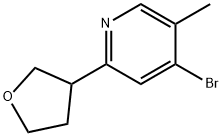 4-Bromo-5-methyl-2-(tetrahydrofuran-3-yl)pyridine Structure