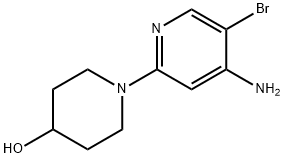 5-BROMO-2-(4-HYDROXYPIPERIDIN-1-YL)PYRIDIN-4-AMINE Structure