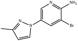 2-Amino-3-bromo-5-(3-methyl-1H-pyrazol-1-yl)pyridine Structure