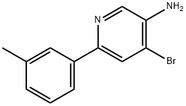 4-Bromo-3-amino-6-(3-tolyl)pyridine 구조식 이미지