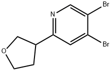 4,5-Dibromo-2-(tetrahydrofuran-3-yl)pyridine Structure