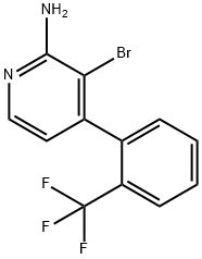 2-Amino-3-bromo-4-(2-trifluoromethylphenyl)pyridine Structure