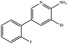 2-Amino-3-bromo-5-(2-fluorophenyl)pyridine 구조식 이미지