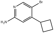 2-Amino-5-bromo-4-(cyclobutyl)pyridine Structure