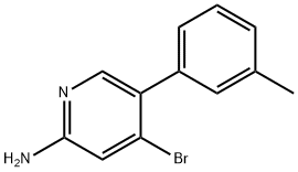 2-Amino-4-bromo-5-(3-tolyl)pyridine Structure