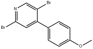 2,5-Dibromo-4-(4-methoxyphenyl)pyridine 구조식 이미지