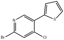 2-Bromo-4-chloro-5-(2-thienyl)pyridine Structure