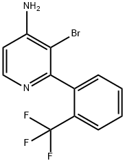 3-BROMO-2-[2-(TRIFLUOROMETHYL)PHENYL]PYRIDIN-4-AMINE 구조식 이미지