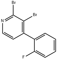 2,3-Dibromo-4-(2-fluorophenyl)pyridine 구조식 이미지