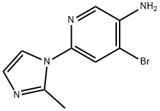 4-Bromo-3-amino-6-(2-methylimidazol-1-yl)pyridine 구조식 이미지