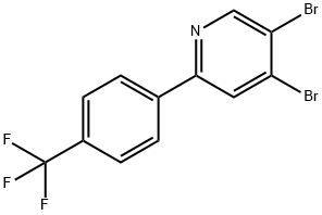 3,4-Dibromo-6-(4-trifluoromethylphenyl)pyridine Structure