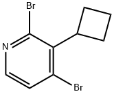 2,4-Dibromo-3-(cyclobutyl)pyridine Structure