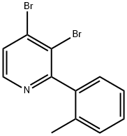 3,4-Dibromo-2-(2-tolyl)pyridine Structure