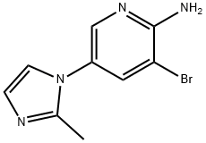 2-Amino-3-bromo-5-(2-methylimidazol-1-yl)pyridine Structure