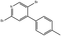 2,5-Dibromo-4-(4-tolyl)pyridine 구조식 이미지