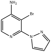 3-BROMO-2-(1H-PYRAZOL-1-YL)PYRIDIN-4-AMINE Structure