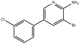2-Amino-3-bromo-5-(3-chlorophenyl)pyridine 구조식 이미지