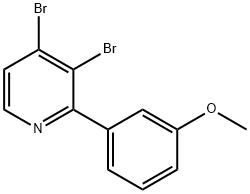 3,4-Dibromo-2-(3-methoxyphenyl)pyridine Structure