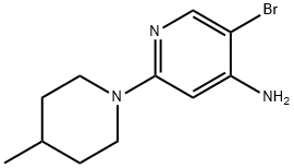5-BROMO-2-(4-METHYLPIPERIDIN-1-YL)PYRIDIN-4-AMINE 구조식 이미지