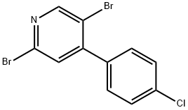 2,5-Dibromo-4-(4-chlorophenyl)pyridine Structure